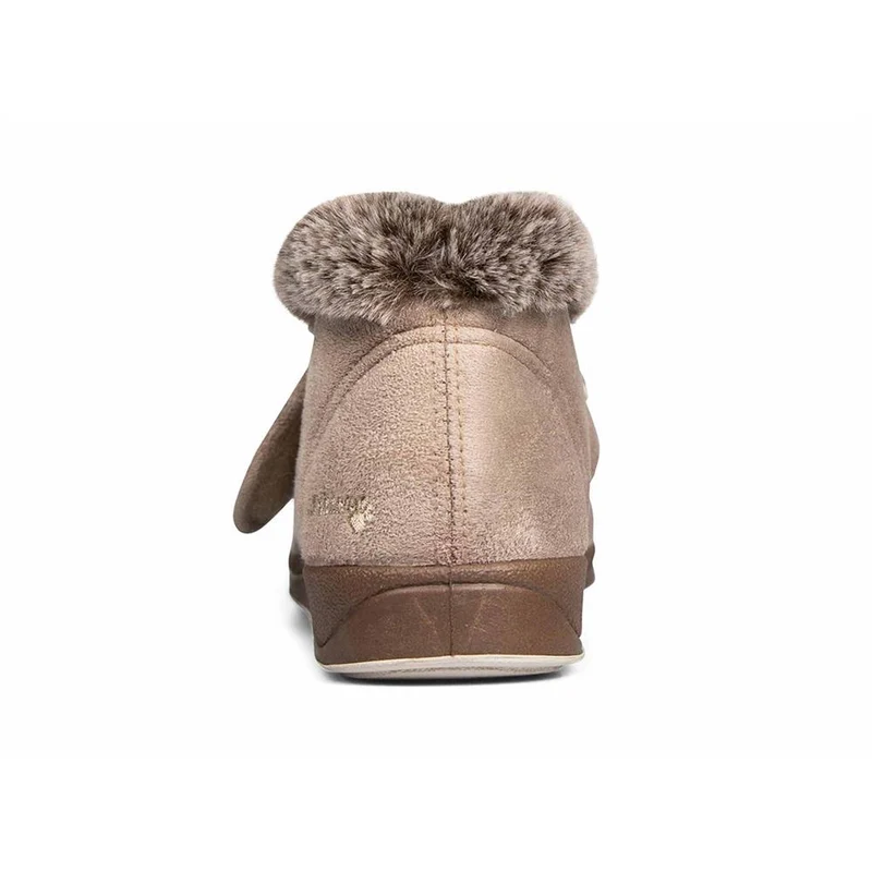 Padders Ladies Slippers 2E Fit Vulcanised - HUSH - Hush / null - Taupe Combi