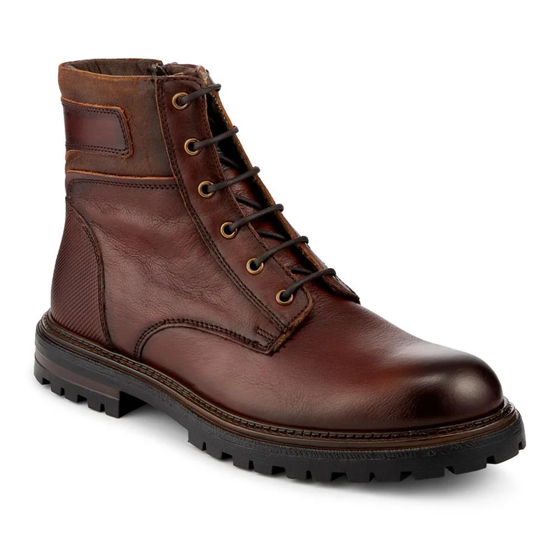 Premium Leather Zip & Lace Up Boots - ITAR42005 / 328 363