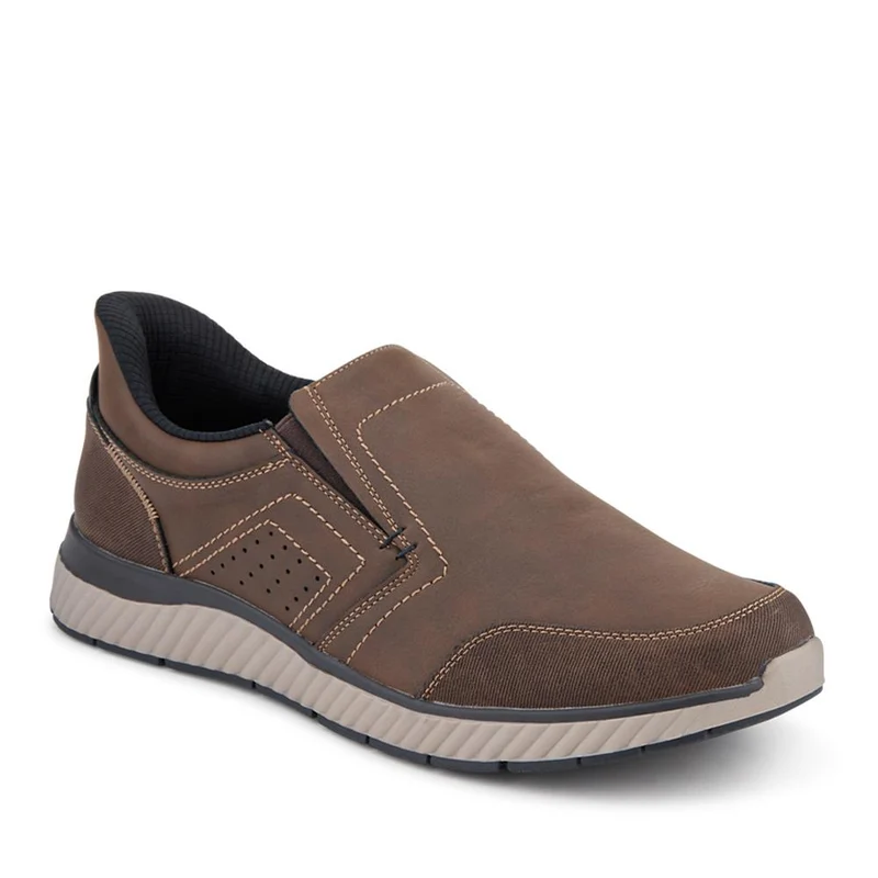 Easy Step In Wide Fit Laceless Shoes - GANG42000 / 327 877 - Dark Brown