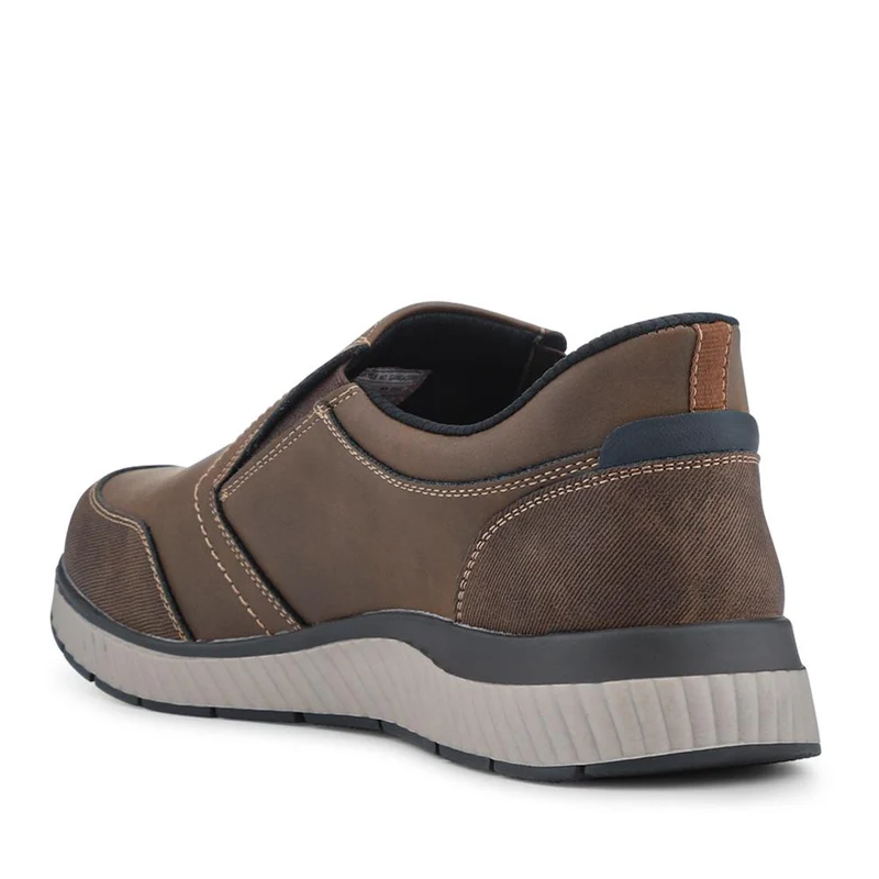 Easy Step In Wide Fit Laceless Shoes - GANG42000 / 327 877 - Dark Brown