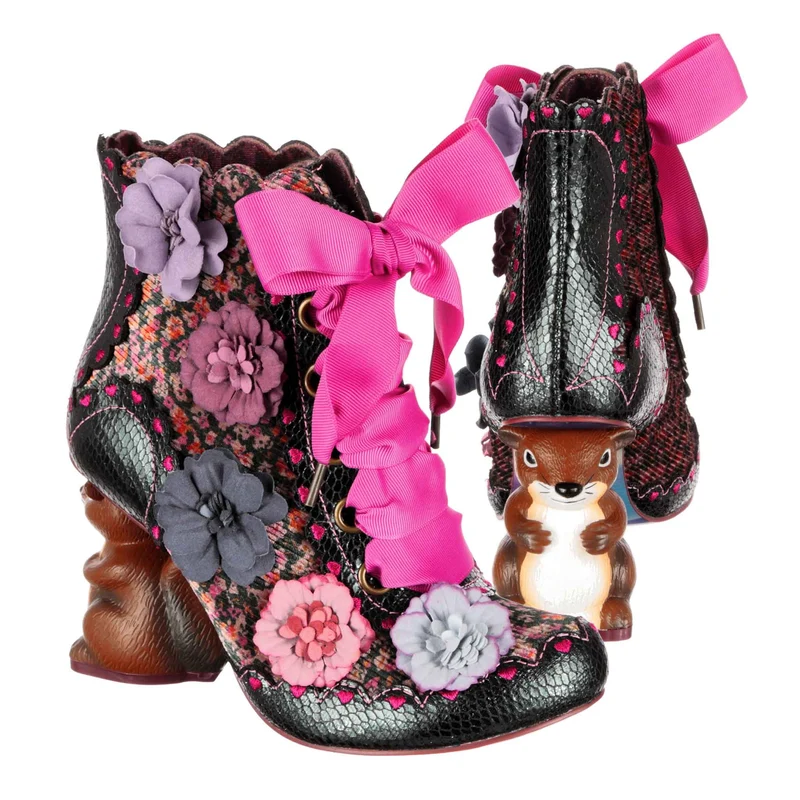 Irregular Choice Damen Nuts About You Stiefeletten - Schwarz