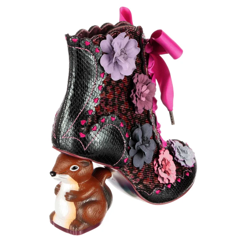 Irregular Choice Damen Nuts About You Stiefeletten - Schwarz