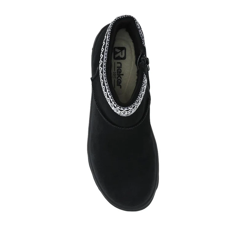 Rieker Leather Cushioned Shoes - RKR42557 / 328 201 - Black