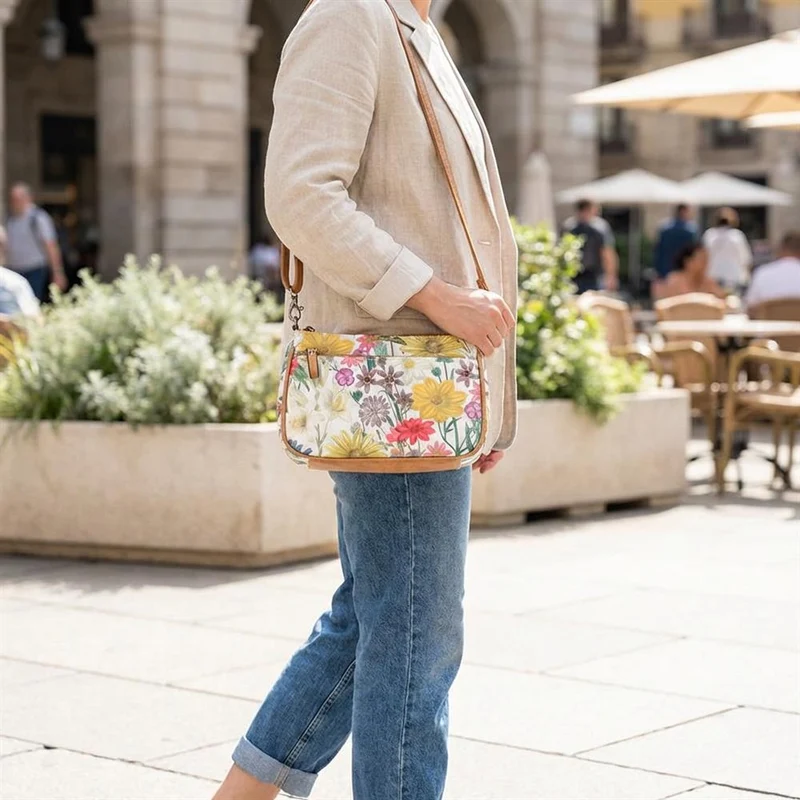 Floral Crossbody Phone Bag - JEWN43001 / 329 074 - White Multi