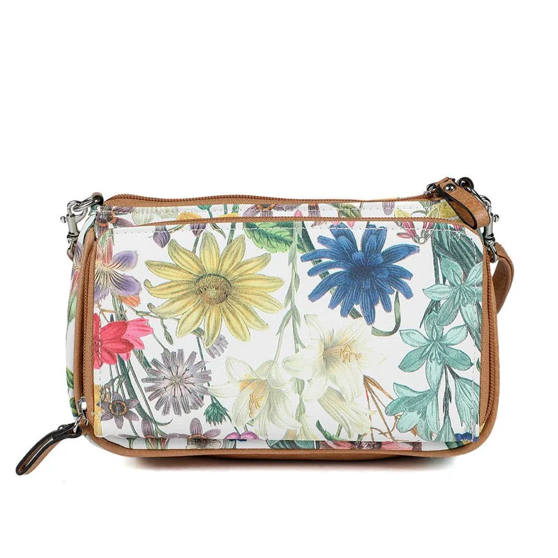 Floral Crossbody Phone Bag - JEWN43001 / 329 074 - White Multi