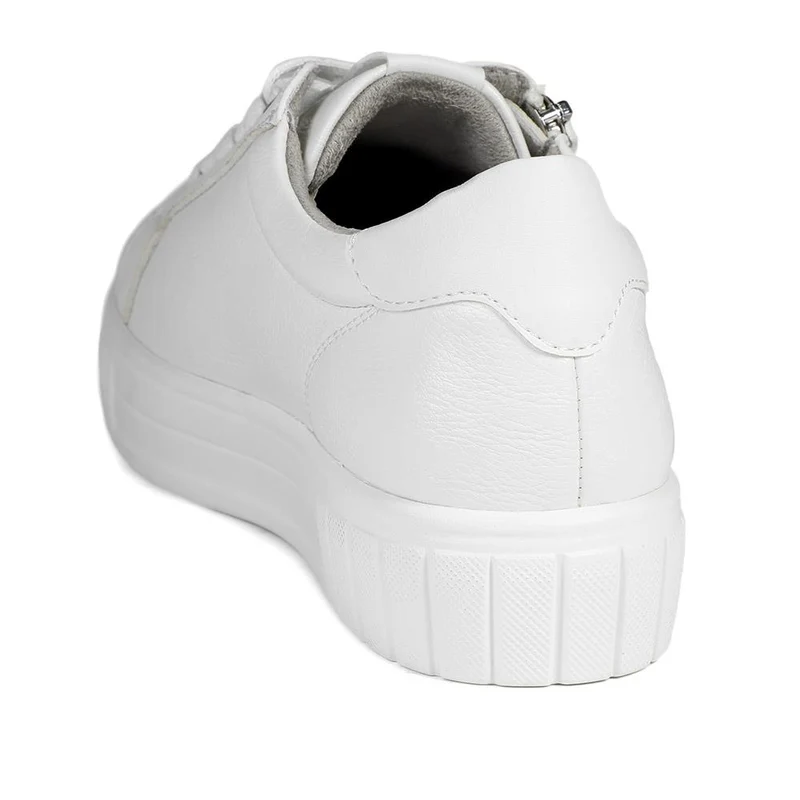 Bellissimo Wide Fit Zip & Lace Trainers - BELWBINS43024 / 328 919 - White