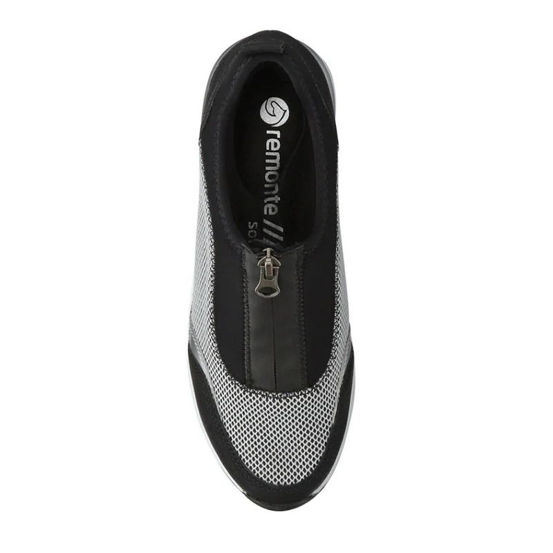 Wedged Slip-On Trainers - DRS40500 / 325 665 - Black-White