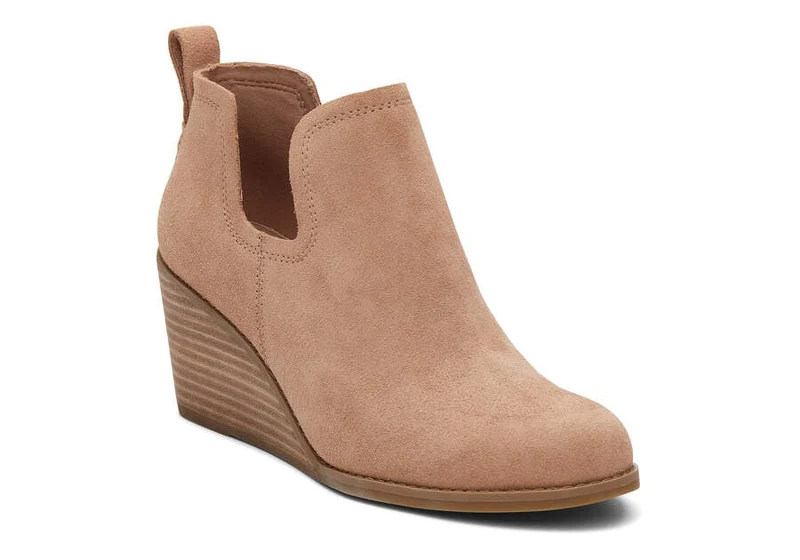 TOMS Kallie Wildlederstiefel mit Ausschnitt für Damen – Braun