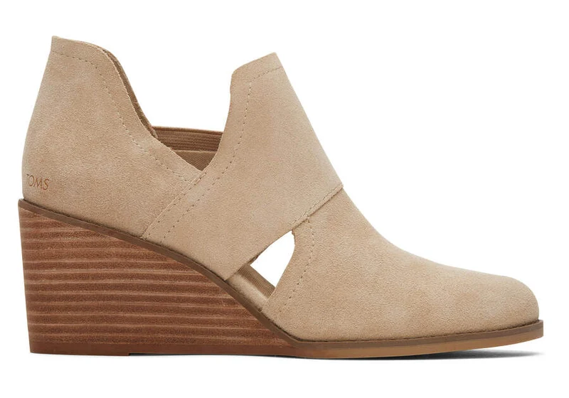 TOMS Kallie Cutout-Wildlederstiefel für Damen – Haferflocken