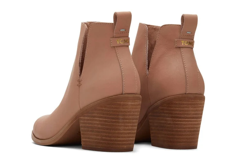 TOMS Everly Cutout-Lederstiefel für Damen – Braun