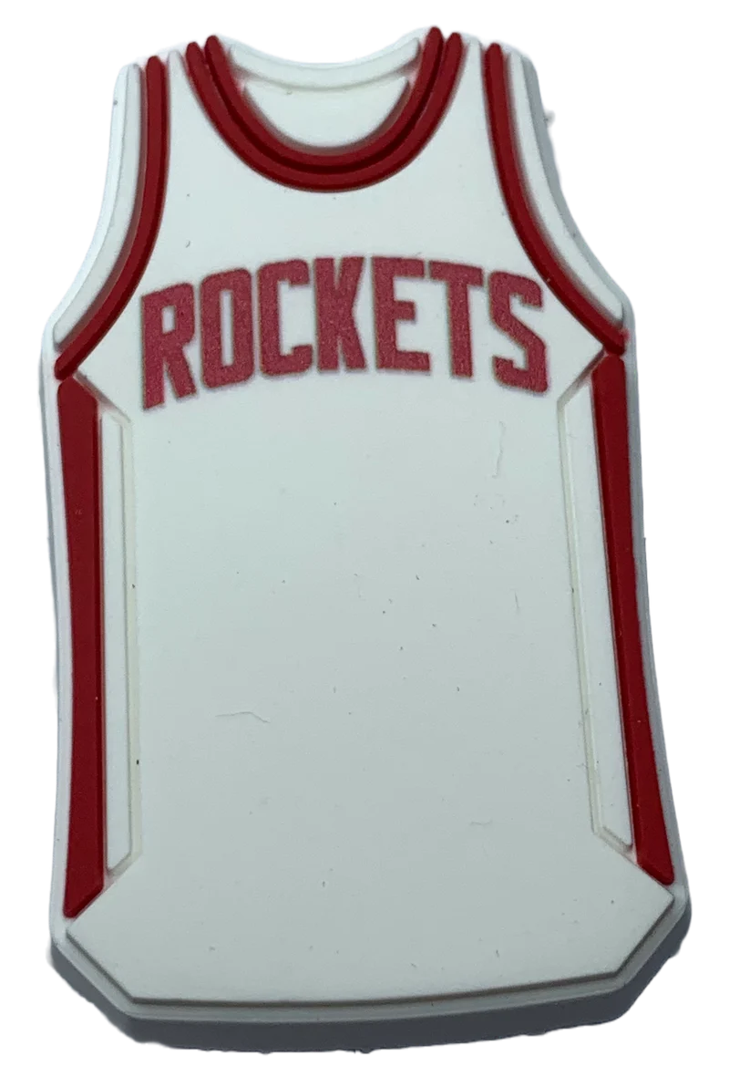 Crocs Jibbitz NBA Houston Rockets Anhänger aus weißem Trikot