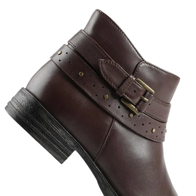 Van Dal Fiesta II Extra Wide Fit Ankle Boots - GUP42505 / 328 843 - Brown Leather