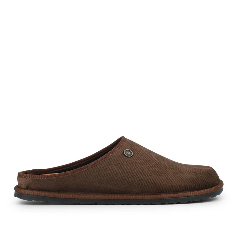 Slip-On Mule Slippers With Grip Sole - INB42002 / 328 239 - Brown