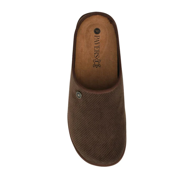 Slip-On Mule Slippers With Grip Sole - INB42002 / 328 239 - Brown