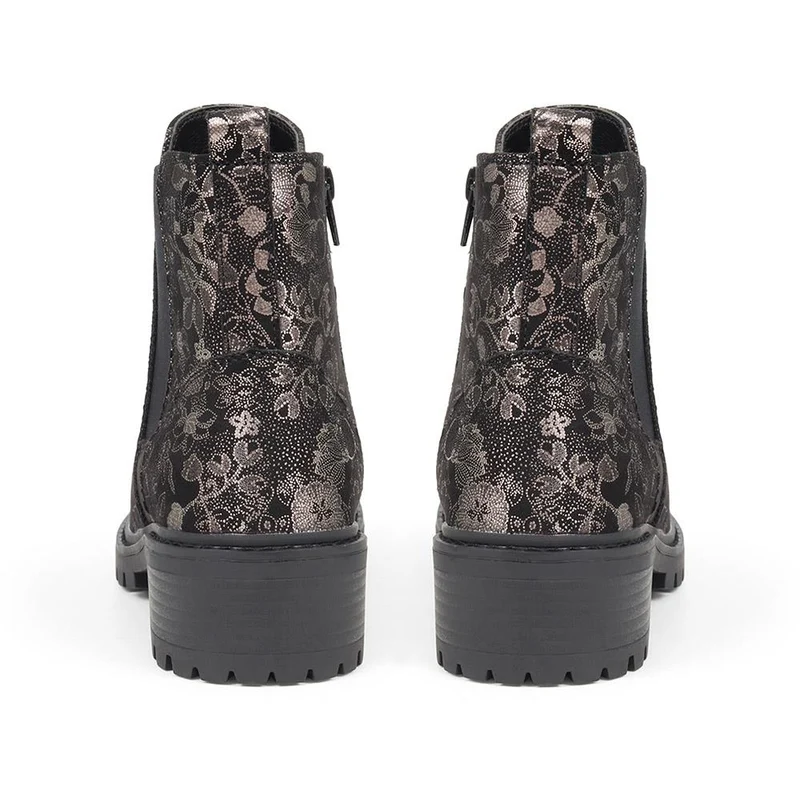 Floral Chelsea Boots - WBINS38037 / 324 119 - Black Floral
