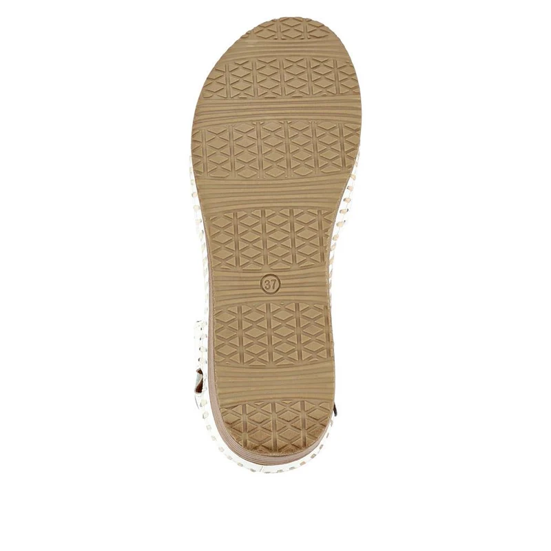 Casual Leather Touch Fasten Mary Janes - METIN41008 / 327 207 - White