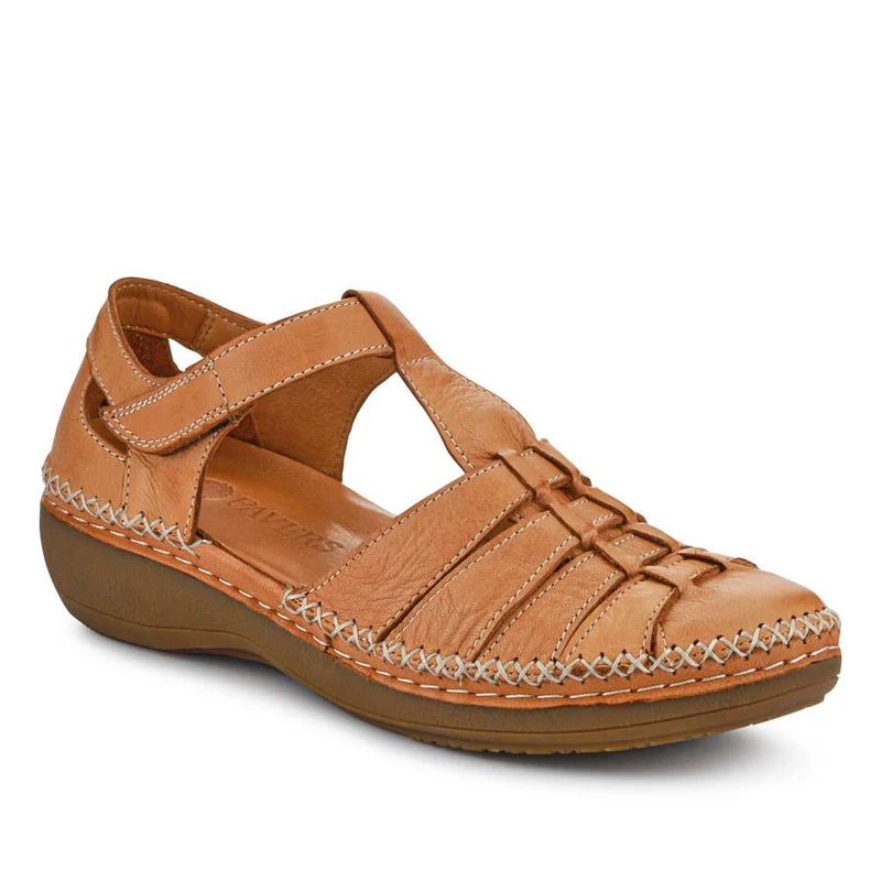 Leather Touch Fasten Mary Janes - METIN41010 / 327 208 - Brown