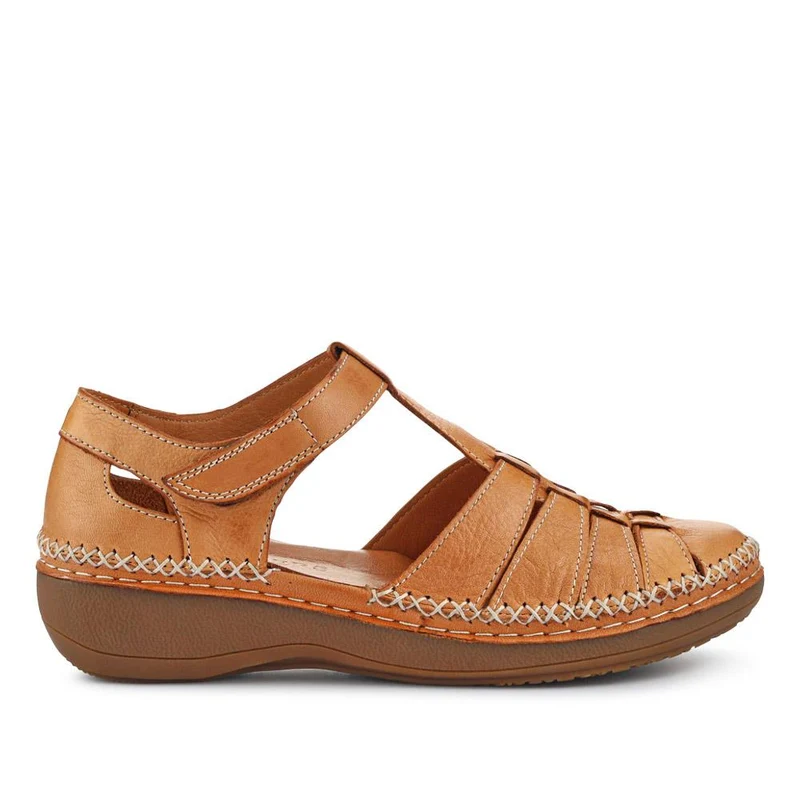 Leather Touch Fasten Mary Janes - METIN41010 / 327 208 - Brown