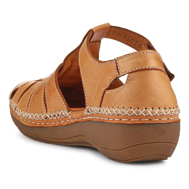 Leather Touch Fasten Mary Janes - METIN41010 / 327 208 - Brown