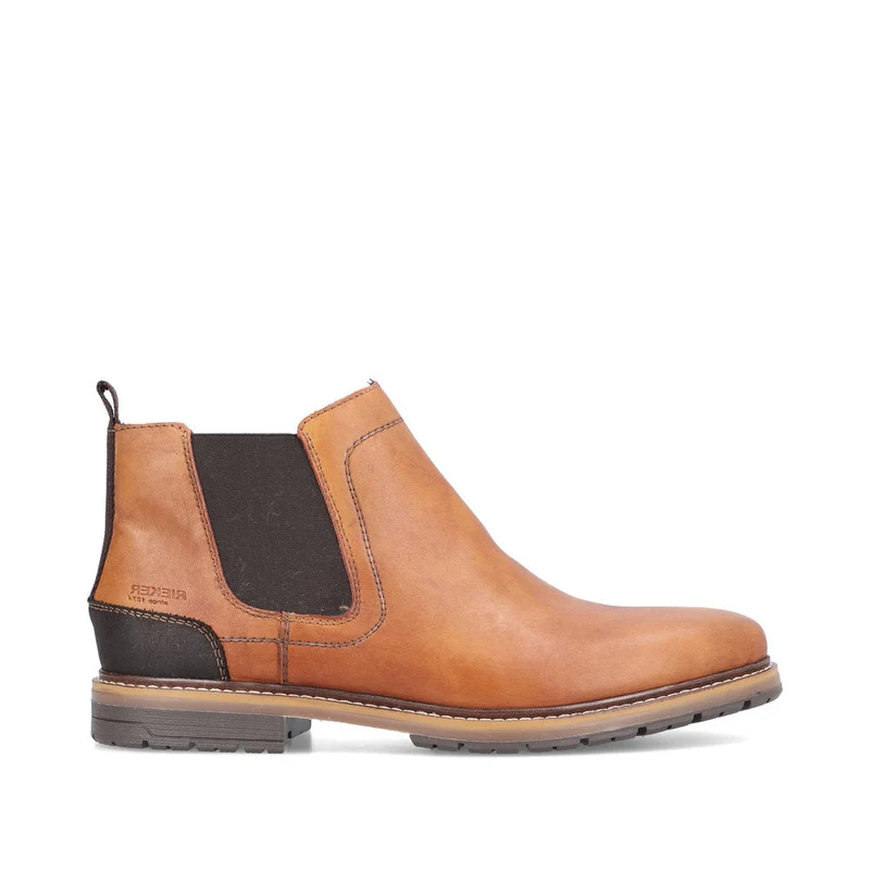 Rieker Herrenleder Chelsea Stiefel - Hellbraun