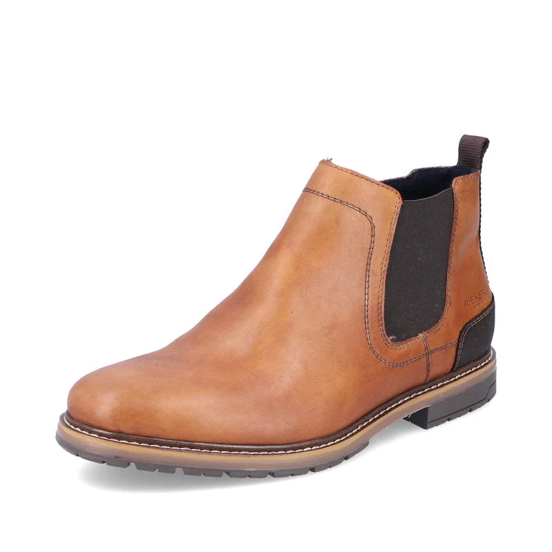 Rieker Herrenleder Chelsea Stiefel - Hellbraun