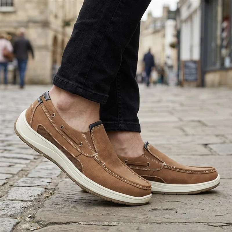 Wide Fit Slip On Casual Shoes - CHANG43001 / 328 833 - Tan
