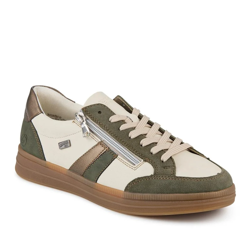 Remonte Leather Trainers With Zip Fastening - DRS42507 / 327 738 - Green Multi