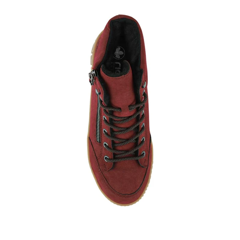 Rieker Chunky Zip Up Hi Tops - RKR42554 / 328 207 - Burgundy