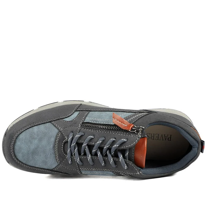 Wide Fit Zip & Lace Fasten Casual Trainers - WBINS42069 / 327 866 - Navy
