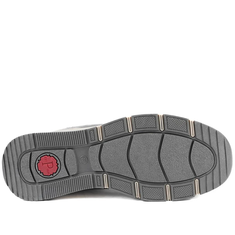Wide Fit Zip & Lace Fasten Casual Trainers - WBINS42069 / 327 866 - Brown