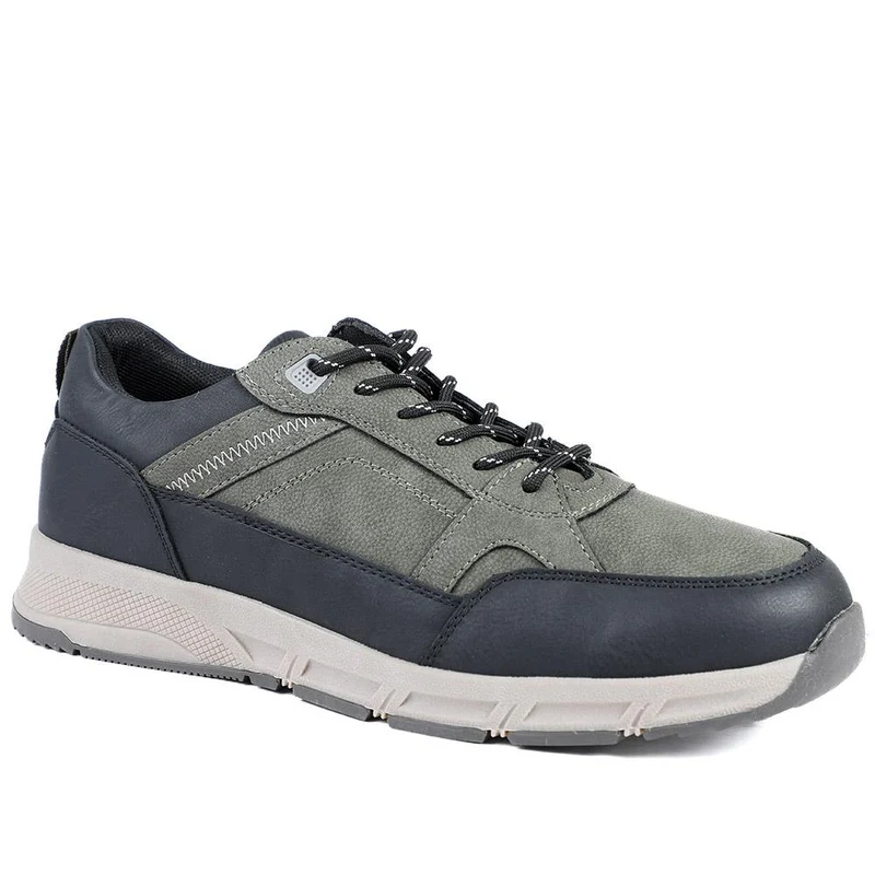 Wide Fit Rugged Lace Up Trainers - WBINS42068 / 327 865
