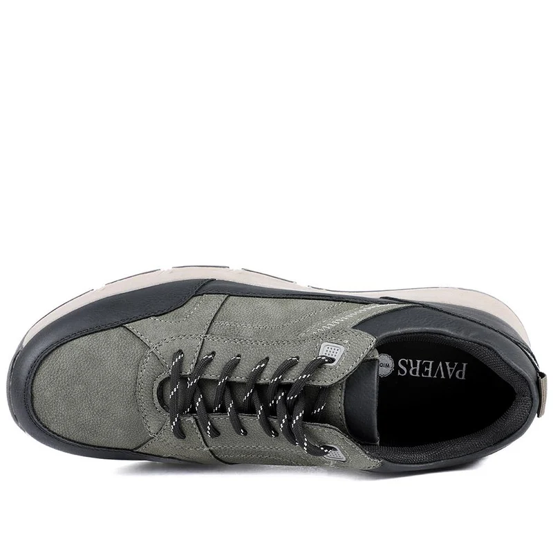 Wide Fit Rugged Lace Up Trainers - WBINS42068 / 327 865 - Khaki