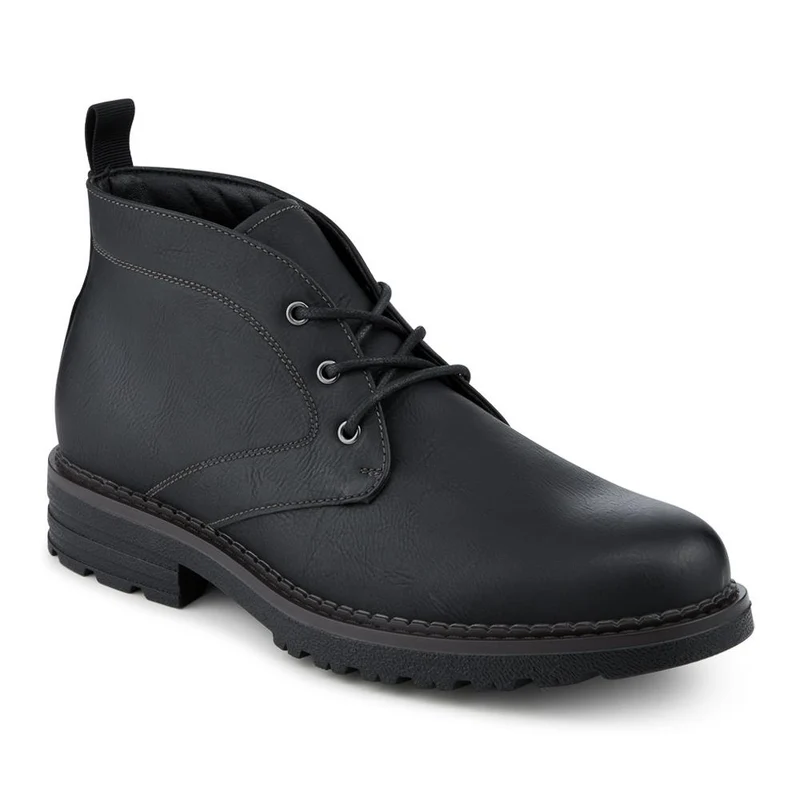 Lace Up Casual Block Heel Chukka Boots - XINGH42005 / 328 164