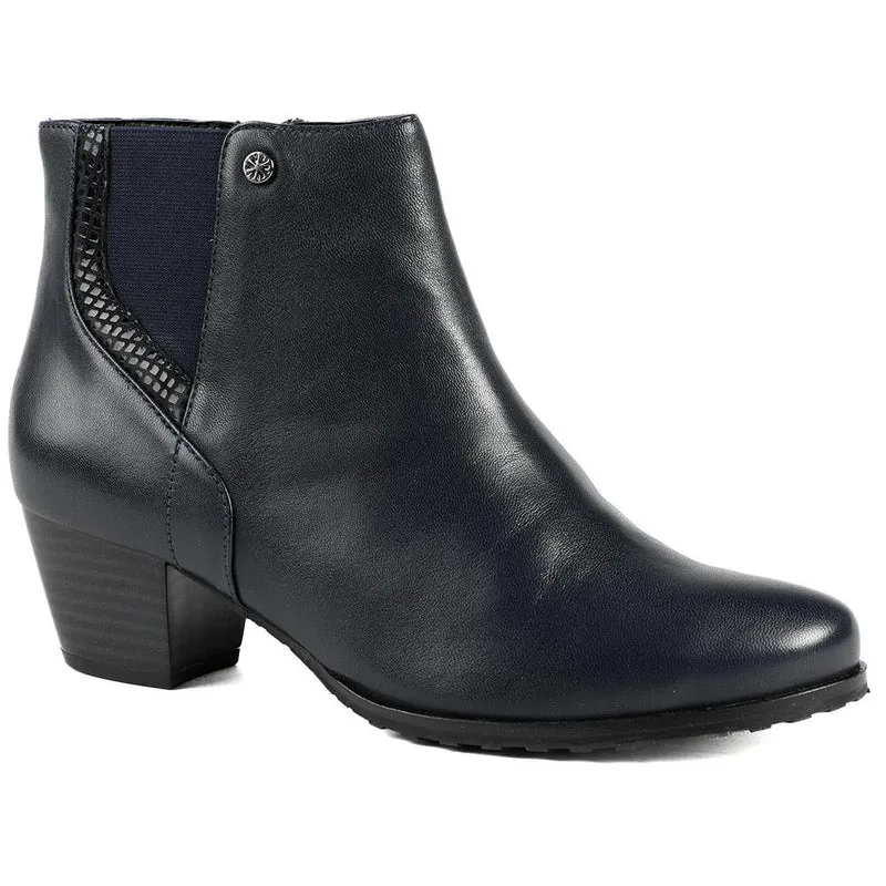 Van Dal Swanton Leather Ankle Boots - GUP42504 / 328 842 - Navy Leather