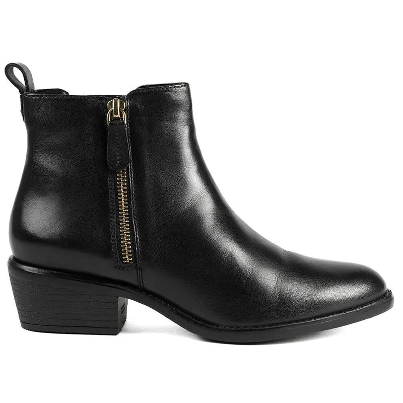 Van Dal Barlow II Wide Fit Leather Ankle Boots - GUP42502 / 328 840 - Black Leather