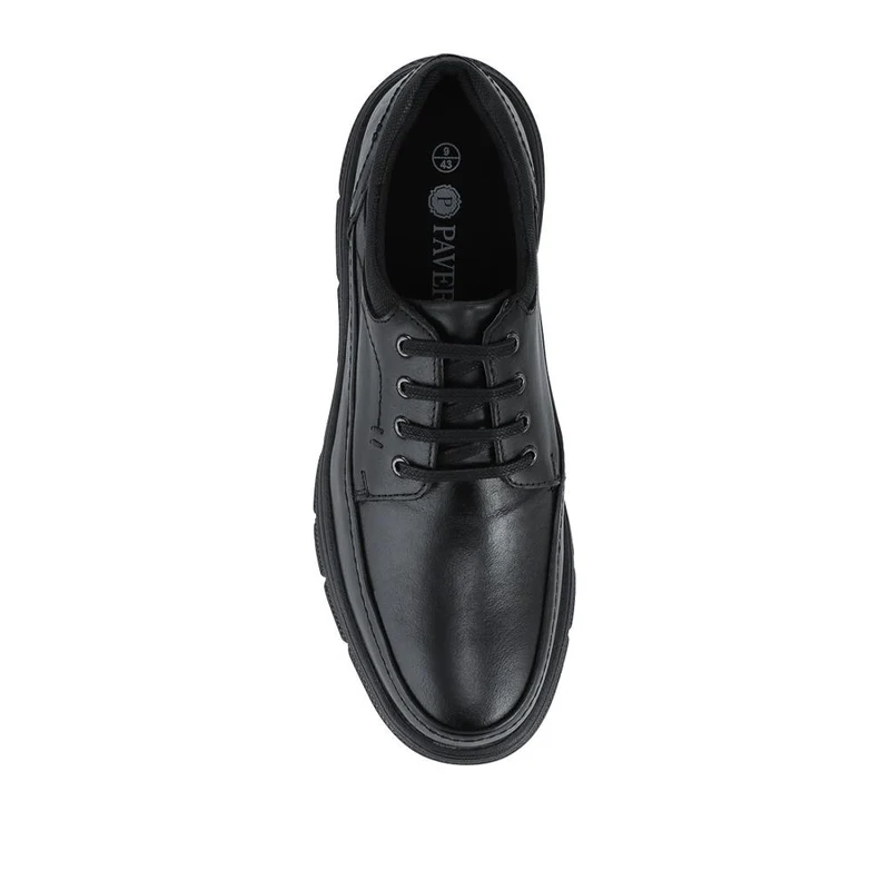 Casual Lightweight Lace Up Shoes - TEJ42001 / 328 342 - Black