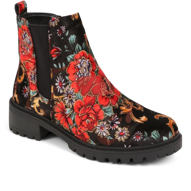 Floral Chelsea Boots - WBINS38037 / 324 119