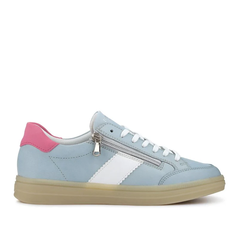 Striped Leather Trainers - DRS41506 / 326 860 - Blue
