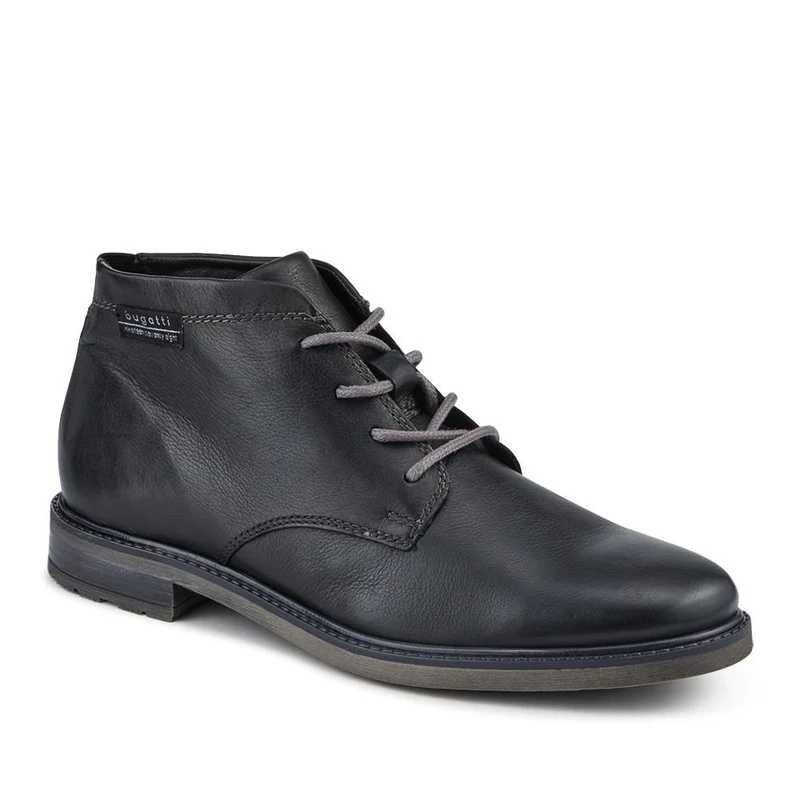 Bugatti Casual Lace-Up Leather Boots - BUG42505 / 327 675 - Black