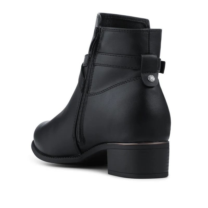 EasyFit Extra Wide Smart Zip Up Ankle Boots - CYNTHIA / 328 263 - Black