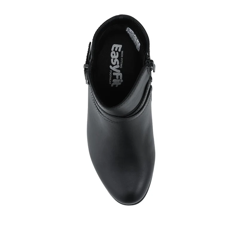 EasyFit Extra Wide Smart Zip Up Ankle Boots - CYNTHIA / 328 263 - Black