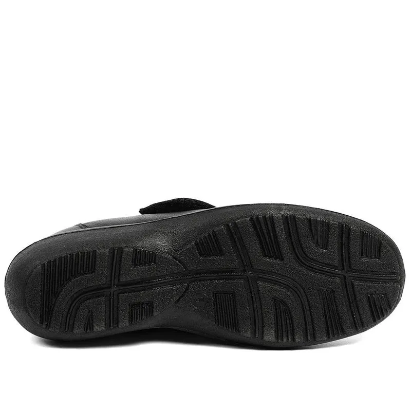 Wide Fit Leather Touch Fasten Monk Shoes - RAJA42000 / 328 598 - Black