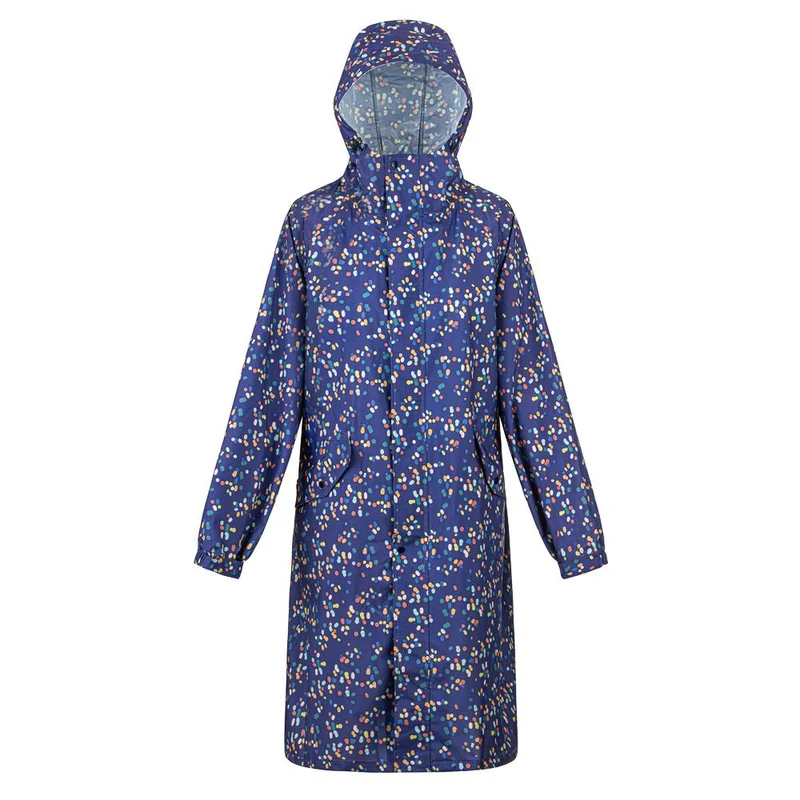 Long Rain-Proof Parka Coat - XKL41002 / 327 653 - Navy Spot