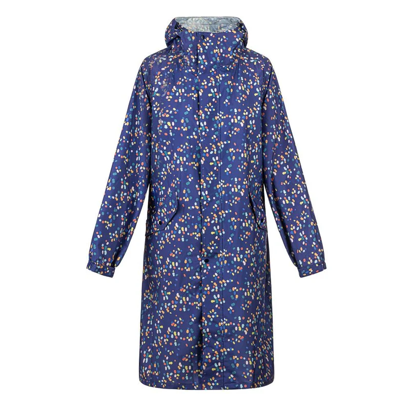 Long Rain-Proof Parka Coat - XKL41002 / 327 653 - Navy Spot