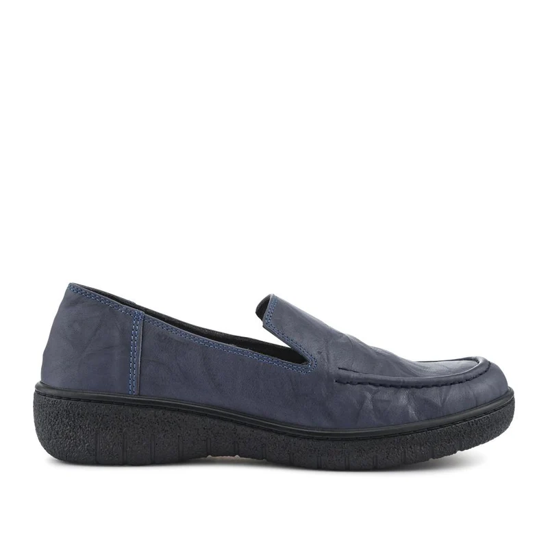 Loretta Smart Leather Loafers - HAK42002 / 327 851 - Navy