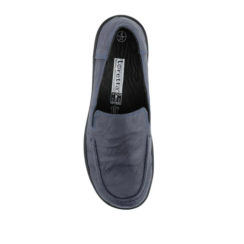 Loretta Smart Leather Loafers - HAK42002 / 327 851 - Navy