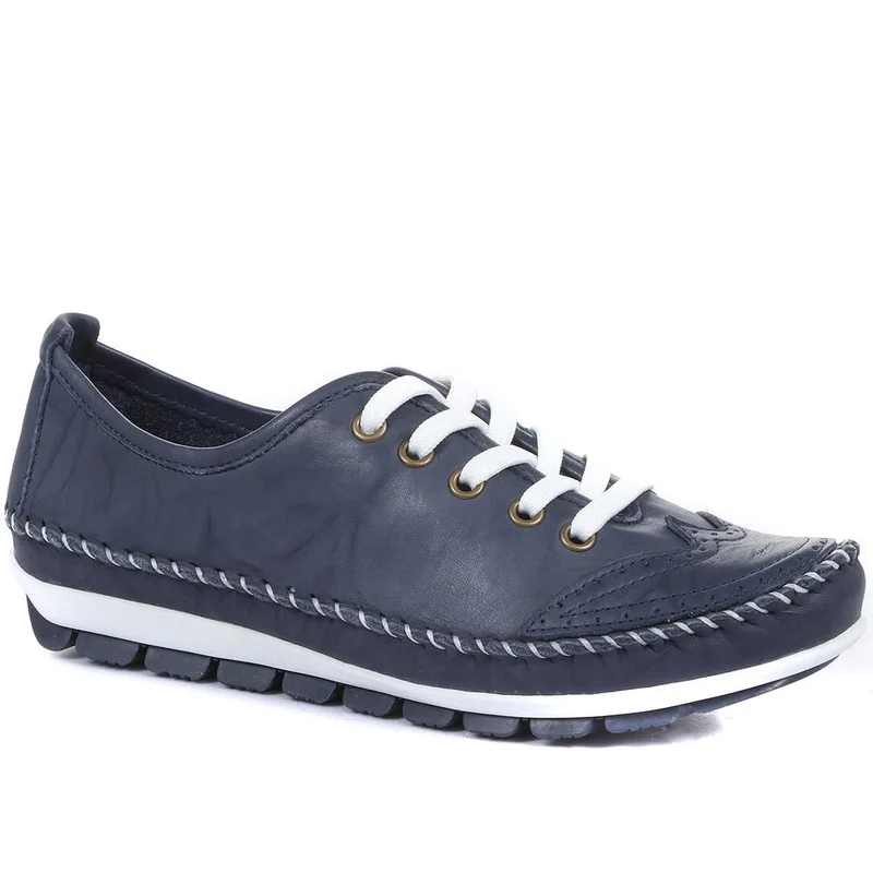 Leather Lace-Up Trainers - SIMIN31003 / 317 969