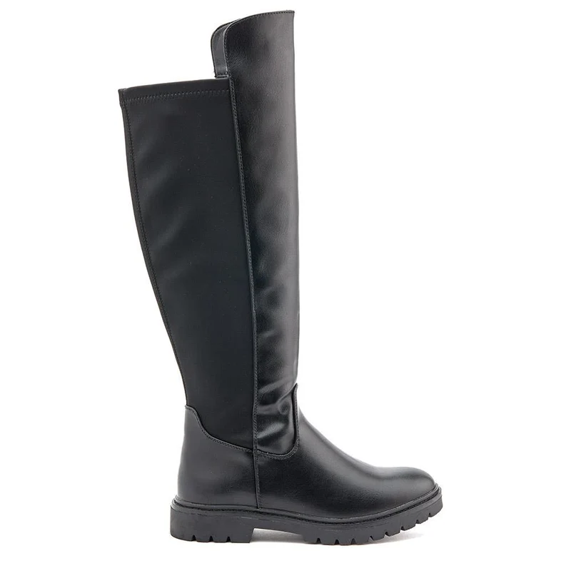 Block-Heeled Long Boots - BELWBINS40115 / 326 470 - Black