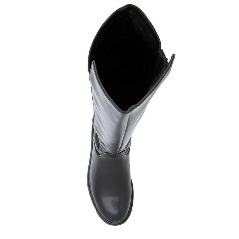Block-Heeled Long Boots - BELWBINS40115 / 326 470 - Black