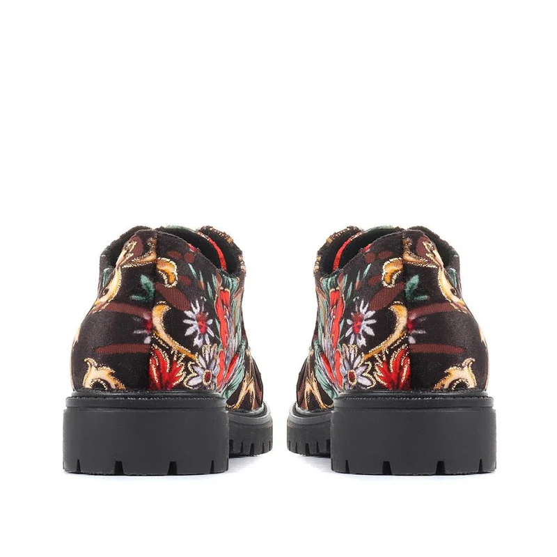 Lightweight Lace-Up Shoes - WBINS36118 / 322 793 - Floral